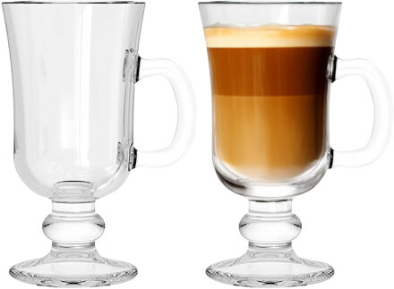 Urban Living Irish Coffee/koffie glazen Dublin - transparant glas - 2x stuks - 230 ml