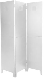 Urban Living Kamerscherm - 3 panelen - wit - metaal - 120 x 170 cm - roomdevider