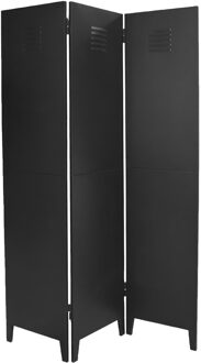 Urban Living Kamerscherm - 3 panelen - zwart - metaal - 120 x 170 cm - roomdevider