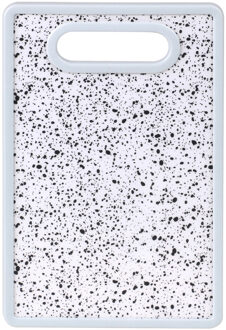 Urban Living keuken Snijplank - marmer look - wit - kunststof - 25 x 16 cm
