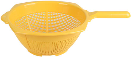 Urban Living Keuken vergiet Liberty - geel - Dia 25 cm - vergiet voor voedsel - Kunststof