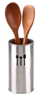 Urban Living Keukengerei rekje/aanrecht spullen organizer - 10 x 18 cm - rvs metaal