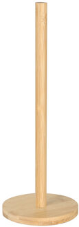 Urban Living Keukenrolhouder - 1 rol - bamboe - lichtbruin - 33x12 cm