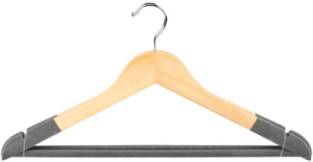 Urban Living Kledinghangers Nordic - grijs - 2x stuks - hout