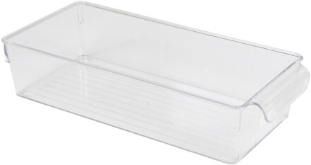 Urban Living Koelkast/keuken organizer bak - transparant - kunststof - L32 x B15 x H7 cm - groente lade
