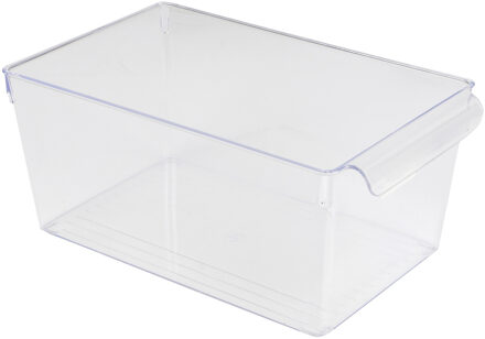 Urban Living Koelkast/keuken organizer bak - transparant - kunststof - L32 x B20 x H14 cm - groente lade