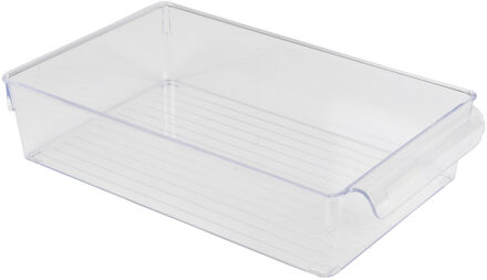 Urban Living Koelkast/keuken organizer bak - transparant - kunststof - L32 x B20 x H7 cm - groente lade