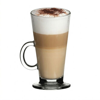 Urban Living Koffie glas - latte macchiato - met oor - 280 ml - transparant