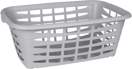 Urban Living Kunststof wasmand - lichtgrijs - 40 liter - 66 x 45 x 24 cm - manden voor wasgoed