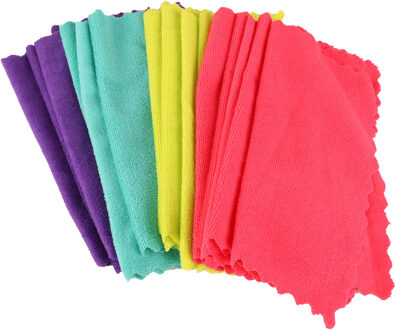 Urban Living Microvezel huishoud/schoonmaakdoekjes - 20x stuks - gekleurd - 30 x 30 cm - voor dagelijks gebruik