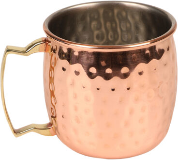 Urban Living Moscow Mule glas - RVS - koper - 500 ml - cocktailglazen - Cocktailglazen Bruin