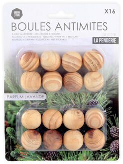 Urban Living Mottenballen met lavendel geur - 16x - anti-motten - cederhout - kledingkast ongediertewering