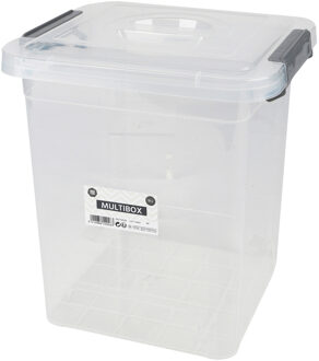 Urban Living Opberg box - 11 liter - 27 x 25 x 27cm - met deksel en clips - waterdicht