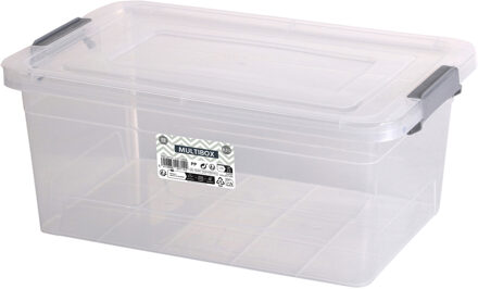 Urban Living Opberg box - 8,5 liter - 35 x 23 x 15 cm - met deksel en clips - waterdicht