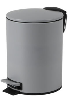 Urban Living Pedaalemmer Toulon - betongrijs - 3 liter - metaal - 17 x 23 cm - soft-close