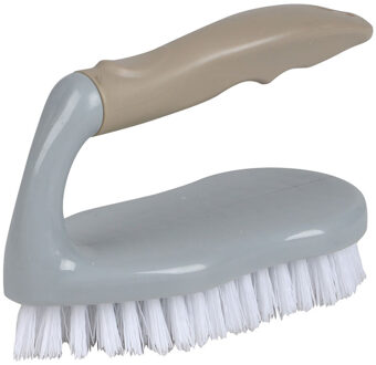 Urban Living Schrobborstel - antislip - kunststof - 14 cm - beige - schrobber - werkborstel