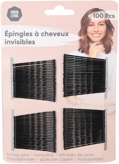 Urban Living Schuifspeldjes - 100x - 6 cm - zwart - haarspeldjes