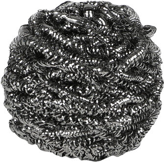 Urban Living Schuursponsjes - RVS - 6x - pannenspons - 6 gram - 6 cm