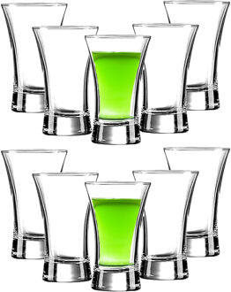 Urban Living Shotglaasjes/borrelglazen Krosno - transparant glas - 12x stuks - 40 ml