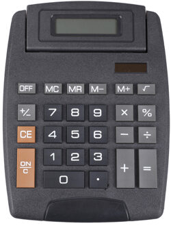 Urban Living Solar-rekenmachine - zwart - 20 x 15 cm - voor school of kantoor