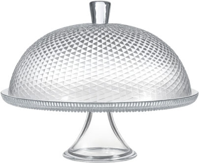 Urban Living Taartplateau op voet - stolp - 30 cm - glas - gebaksschaal - taartstandaard