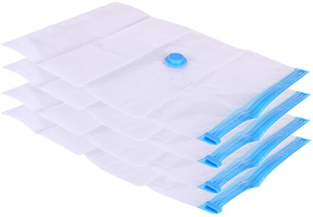 Urban Living Vacuumzak voor kleding - 4x - Vacuum opbergzak - transparant - 70 x 100 cm