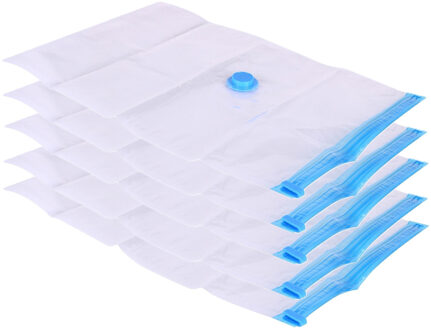 Urban Living Vacuumzak voor kleding - 5x - Vacuum opbergzak - transparant - 40 x 60 cm