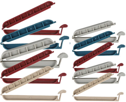 Urban Living Vershoudclips/afsluitclips - 10x - kunststof - 8 en 10 cm - Vershoudknijpers