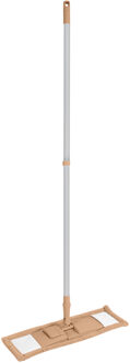Urban Living Vloerwisser - microvezel - lichtroze - verstelbaar - dweil - mop - schoonmaken