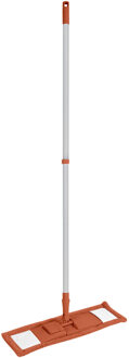 Urban Living Vloerwisser microvezel - met steel - verstelbaar - vloertrekker- oranje