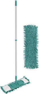 Urban Living Vloerwisser microvezel systeem - grote noppen - vloertrekker - groen - met 1 extra dweil