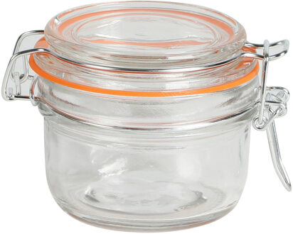 Urban Living Voorraadpot/bewaarpot - 170 ml - glas - met beugelsluiting - D9 x H7 cm