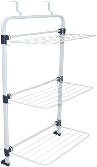 Urban Living Wasrek/droogrek - zilver - metaal - 54 x 32 x 94 cm - hangend