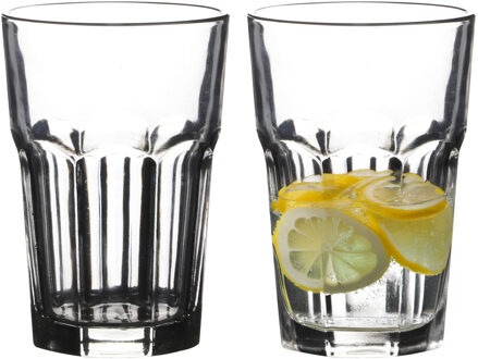 Urban Living Waterglazen/drinkglazen Vegas - tumbler - 2x - transparant - 500 ml