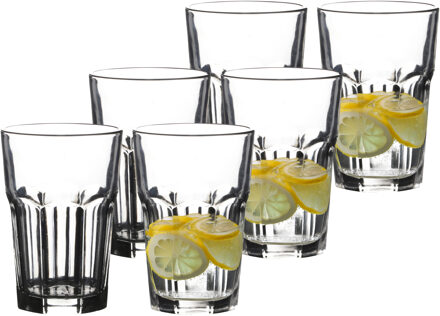 Urban Living Waterglazen/drinkglazen Vegas tumbler - 6x - transparant - 500 ml