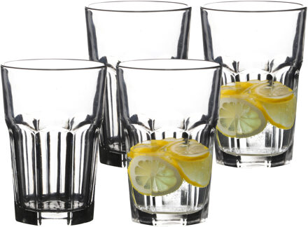 Urban Living Waterglazen/drinkglazen Vegas tumbler - 8x - transparant - 500 ml