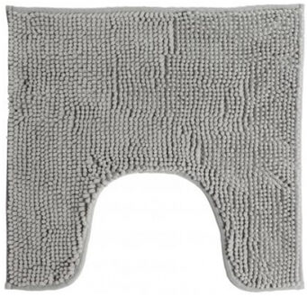 Urban Living WC/Toilet Badkamerkleedje/badmat tapijt - voor op de vloer - steengrijs - 49 x 49 cm
