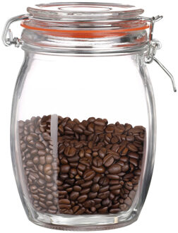 Urban Living Weckpot/inmaakpot - 1L - glas - met beugelsluiting - D10 x H17 cm