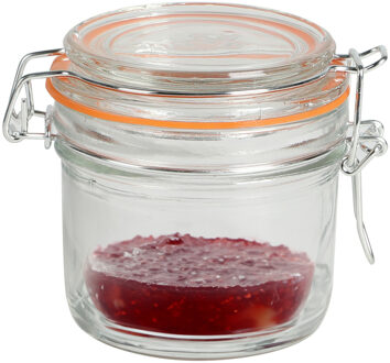 Urban Living Weckpot/inmaakpot - 200 ml - glas - beugelsluiting - D8.5 x H8.5 cm - Weckpotten Transparant