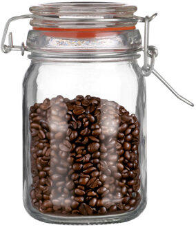 Urban Living Weckpot/inmaakpot - 250 ml - glas - met beugelsluiting - D7 x H12 cm