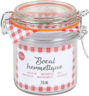 Urban Living Weckpot/inmaakpot - 250 ml - glas - met beugelsluiting - D8.5 x H10 cm