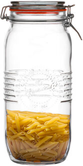 Urban Living Weckpot/inmaakpot - 2L - glas - met beugelsluiting - D14 x H27 cm