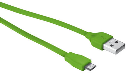 Urban - Platte Micro-USB Kabel 20cm - Groen