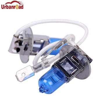 Urbanroad 1 paar 12 v 55 w H3 Koplamp Lamp Xenon Donkerblauw Glas Vervanging Auto Halogeenlamp Super helderder
