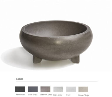 Urbi et Orbi Opzet Wastafel Urbi et Orbi Bulbo Beton 40x18 cm Bruin Beige