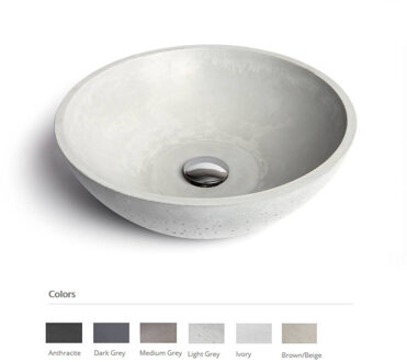 Urbi et Orbi Opzet Wastafel Urbi et Orbi Circum Beton 40x15 cm Bruin Beige