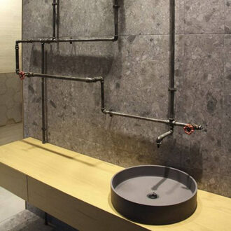 Urbi et Orbi Opzet Wastafel Urbi et Orbi Circum Beton 48x10 cm Medium Grijs