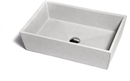 Urbi et Orbi Opzet Wastafel Urbi et Orbi Concis Beton 60x40x16 cm Licht Grijs