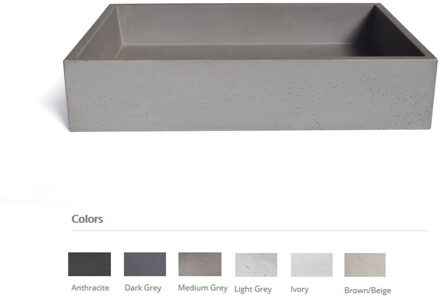 Urbi et Orbi Opzet Wastafel Urbi et Orbi Immissio Beton 70x45x15 cm Beige Bruin