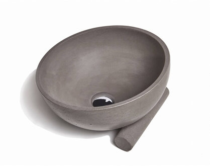 Urbi et Orbi Opzet Wastafel Urbi et Orbi Obliquo Beton 35x19 cm Bruin Beige Urbi et Orbi